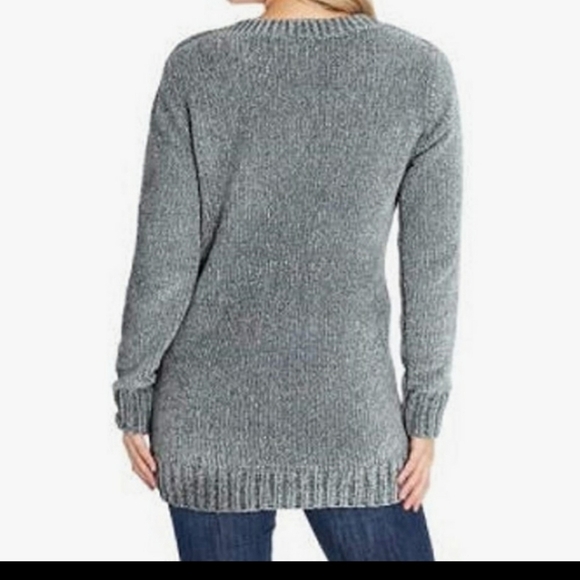 Orvis Chenille V-Neck Sweater, Color Gray Size S - Picture 3 of 15